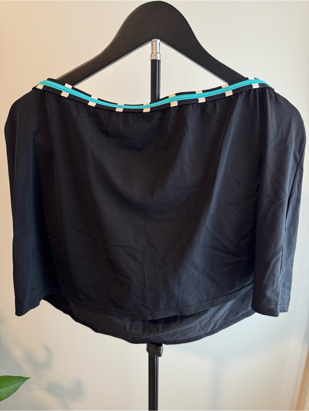St. John's Bay Black Swim skirt with Teal Trim